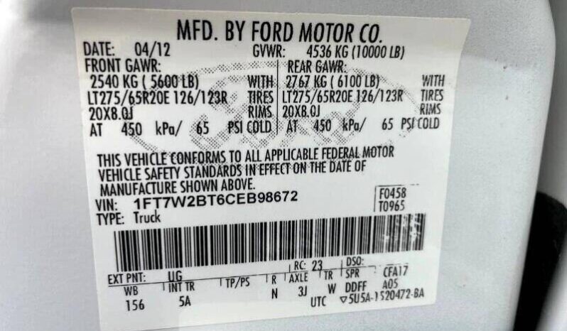 Ford F-250 Super Duty 2012 Pickups Used full