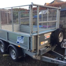 Iforwillaims 8ft x 5ft tipping trailer with mesh sides and ramp