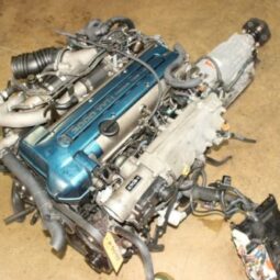 Complete Engine with, AC Compressor Alternator ECU Head and Block Intake Manifold Exhaust Manifold Timing Components Throttle Body Power Steering..