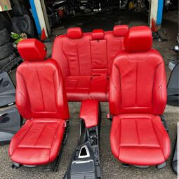 BME 3 Series F30 2015 red m sport leather seats with door cards