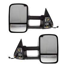 Towing Mirror Manual Folding Heated – Driver Side, Power Glass, With Blind Spot Corner Glass, Textured Black
