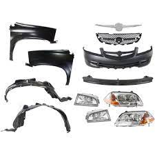 Front Bumper Cover Kit – With Bumper Reinforcement, Fender, Fender Liner, Grille Assembly, Grille Trim, Headlight, Fog Light