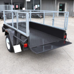 6×4 Single Axle Commerical Heavy Duty Box Trailer For Sale | 2ft Galvanised Cage