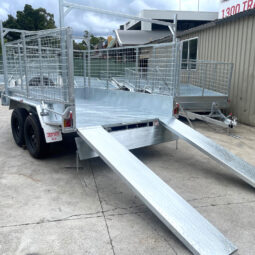 10×5 Galvanised Cage Trailer For Sale with 3ft Cage, Racks, Ramps on Special